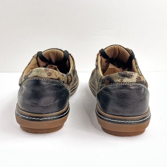 L'Artiste Libbi Leopard Womens 10 EU 41 Print Leather Calf Hair Cap Toe Sneakers - Picture 6 of 11